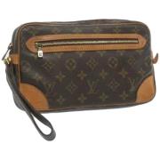 Pre-owned Canvas clutches Louis Vuitton Vintage , Brown , Dames