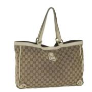 Pre-owned Canvas totes Gucci Vintage , Beige , Dames