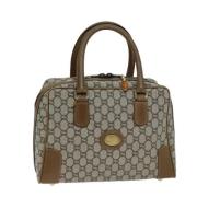 Pre-owned Leather handbags Gucci Vintage , Beige , Dames