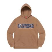 Bruine Logo Hoodie Limited Edition Supreme , Brown , Heren