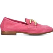 Roze Suède Loafers met Gouden Detail Notre-v , Pink , Dames