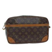 Pre-owned Canvas clutches Louis Vuitton Vintage , Brown , Dames