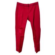 Pre-owned Cotton bottoms Salvatore Ferragamo Pre-owned , Red , Dames