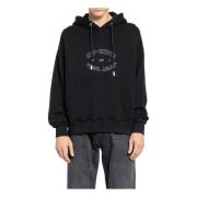 College Skate Hoodie Zwart - Wit Off White , Black , Heren