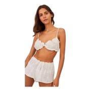 Beach Lovers Top Wit Undress Code , White , Dames