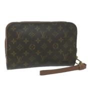 Pre-owned Canvas clutches Louis Vuitton Vintage , Brown , Dames