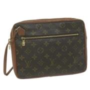 Pre-owned Canvas clutches Louis Vuitton Vintage , Brown , Dames