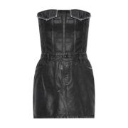 Denim Jurk Dsquared2 , Black , Dames