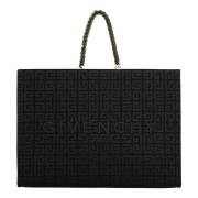 Stijlvol Logo Canvas Tote Tas Givenchy , Black , Dames