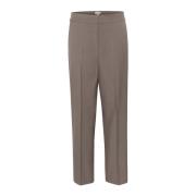 Straight-leg Broek Morel Melange Soaked in Luxury , Gray , Dames