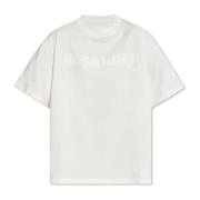 T-shirt met logo Jil Sander , White , Dames