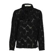 Zwarte Slraye Blouse Elegante Stijl Soaked in Luxury , Black , Dames