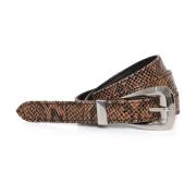 Slangenprint Riem Accessoire Bruin Gestuz , Brown , Dames