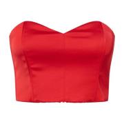 Romantische Sweetheart Corsage Blouse Haute Red Gestuz , Red , Dames