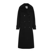 Zwarte Leandro Coat Sportmax , Black , Dames