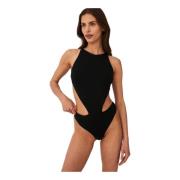 Zwarte Instinct Bodysuit met Uitsparingen Undress Code , Black , Dames