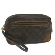 Pre-owned Canvas clutches Louis Vuitton Vintage , Brown , Dames