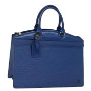 Pre-owned Leather handbags Louis Vuitton Vintage , Blue , Dames