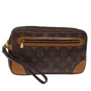 Pre-owned Canvas clutches Louis Vuitton Vintage , Brown , Dames