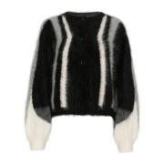 Zwart/Grijs Multi Cardigan Sweater Gestuz , Black , Dames