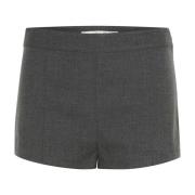 Hoge Taille Melange Shorts Donkergrijs Gestuz , Gray , Dames