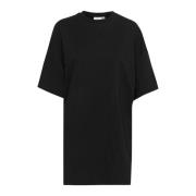 Zwarte Oversized Longsleeve T-shirt Gestuz , Black , Dames