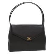 Pre-owned Leather chanel-bags Chanel Vintage , Black , Dames