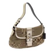 Pre-owned Canvas shoulder-bags Coach Pre-owned , Beige , Dames