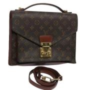 Pre-owned Canvas handbags Louis Vuitton Vintage , Brown , Dames