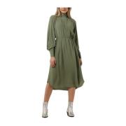 Groene Lilli Lyra Midi Jurk Bruuns Bazaar , Green , Dames