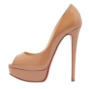 Pre-owned Leather heels Christian Louboutin Pre-owned , Beige , Dames