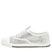 Pre-owned Canvas sneakers Miu Miu Pre-owned , White , Dames