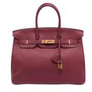 Pre-owned Leather totes Hermès Vintage , Pink , Dames