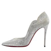 Pre-owned Fabric heels Christian Louboutin Pre-owned , Gray , Dames