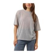 Doorschijnend Gebreid T-shirt Alix The Label , Gray , Dames