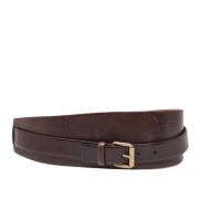 Pre-owned Leather belts Celine Vintage , Brown , Dames