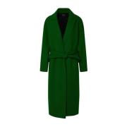 Groene Mantel van Wolmix met Reverskraag A.p.c. , Green , Dames