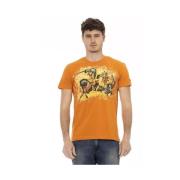 Elegant Oranje Ronde Hals Tee Trussardi , Orange , Heren