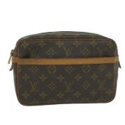 Pre-owned Canvas clutches Louis Vuitton Vintage , Brown , Dames