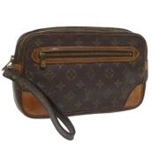 Pre-owned Canvas clutches Louis Vuitton Vintage , Brown , Dames