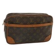 Pre-owned Canvas clutches Louis Vuitton Vintage , Brown , Dames