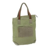 Pre-owned Canvas totes Gucci Vintage , Green , Dames