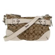 Pre-owned Canvas shoulder-bags Coach Pre-owned , Beige , Dames