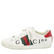 Pre-owned Leather sneakers Gucci Vintage , White , Dames