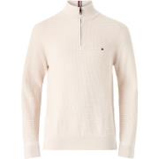 Spring Grid ZIP Mock - Trui Tommy Hilfiger , White , Heren