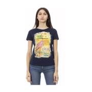 Chic Blauw Kortemouw Tee Trussardi , Blue , Dames