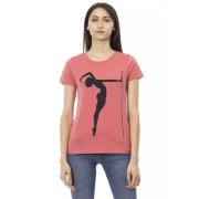 Chique Roze Kortemouw T-shirt Trussardi , Pink , Dames