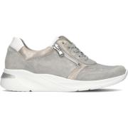 Grijze Sneakers met Pantherprint Waldläufer , Gray , Dames