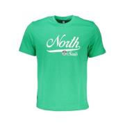 Groene Katoenen Logo Print T-shirt North Sails , Green , Heren