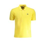 Geel katoenen poloshirt met borduurwerk La Martina , Yellow , Heren